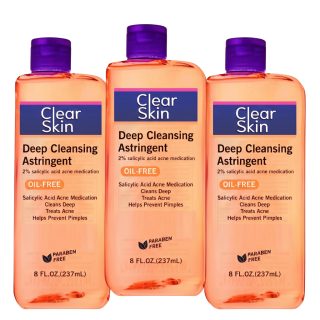 (3-Pack) Clear Skin Deep Cleansing Astringent (2% Salicylic Acid)